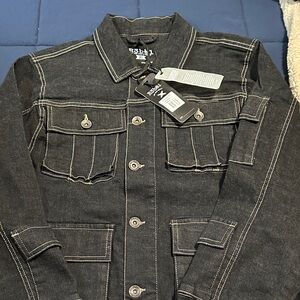 R3bel Men's Charcoal Denim Jacket